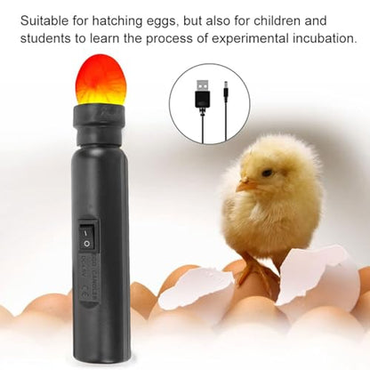 LED Egg Candler Light Tester, Bright Cool Light, Safe Non Heat Design Plastic Material for Monitoring Eggs Development