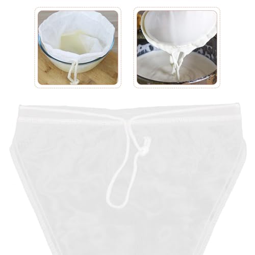 Reusable Nut Milk Bag Strainer 2pcs 12x12 Inch Nylon Fine Mesh Filter for Almond Milk Juice Food Grade Filter Bags for Home Kitchen Use