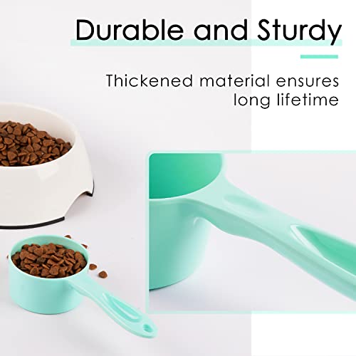 Super Design 1/2 Cup Dog Food Scoop for Container Melamine Measuring Scoop for Dogs Cats Birds and Rabbits Pet Food Feeding Scoop Dishwasher Safe - Baby Green - color: Green ½ Cup