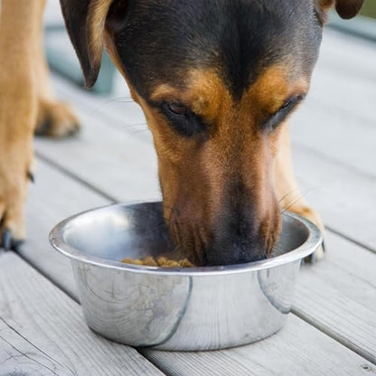 Stainless Steel Dog Bowl 2-Pack Metal Food and Water Dish (8.1" inch Outer Diameter) Pet Feeder Replacement Bowls Dishwasher Safe, Easy to Clean (7 Cups) - size: 7 cups