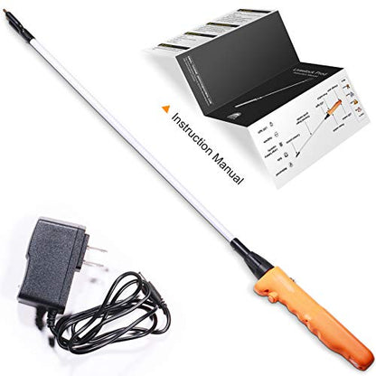 Cattle Prod, Waterproof Cattle Prod Stick with LED Light, Livestock Prod for Modern Livestock Management, X Series - style: 52.0''