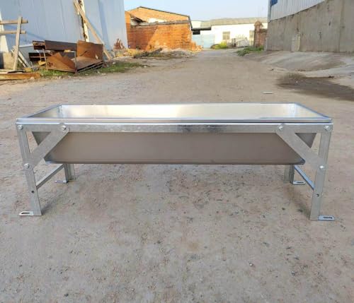 Anti-waste Livestock Hay Feeder, High Capacity Pasture Feeding Equipment for Poultry, Pasture Horse Trough with Stainless Steel Bracket(120x45xH45cm/47.2x17.7x17.7in) - size: 120x45xH45cm/47.2x17.7x17.7in