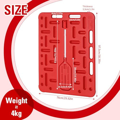 Livestock Sorting Panel with Sorting Paddle | Animal Guide Panel for Pig ,Cattle, Goat, Red,38Lx30Wx1.38H inch