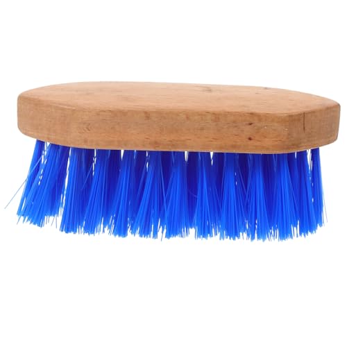 Gadpiparty Stiff Bristle Grooming Brush and Shedding Comb, 15.5 X 5.5 Inches, Blue, Livestock Cleaning Supply for Equine and Cattle Stable Care