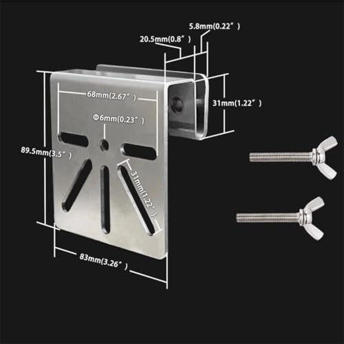 Stainless Steel Gutter Mount for Outdoor Security Camera and Solar Panel Gutter Mount Adjustable Bracket with 360° Rotation No Drill Installation with 1/4 Screw Thread