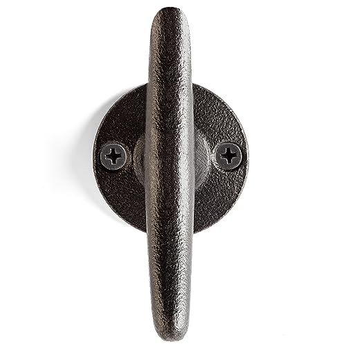 Cast Iron Coat Hooks - Boat Cleat Nautical Marine Entryway Decor Multi-Purpose Hat Towel Hanging Hook - Durable & Rust-Resistant - Includes Mounting Hardware - 4 Pack (Small, Natural) - style: Boat Cleat Small (Natural)
