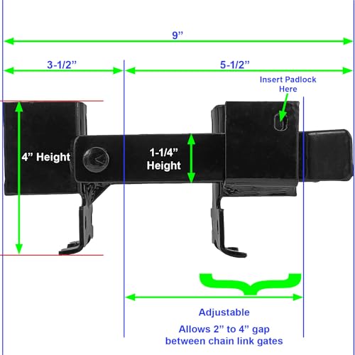 1-5/8" x 2-3/8" (2-1/2") Chain Link Fence Gate Fork Latch - Commercial Heavy Duty - Malleable - Galvanized Gate Latch with Hole for Padlock - CASE Qty 25 - size: 1-5/8" x 2-3/8" (2-1/2") - Case(25 Count)