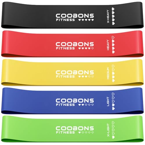 Resistance Bands for Working Out, Exercise Bands Resistance Bands Set with 5 Resistance Levels, Latex Loop Bands for Women Men, Workout Bands for Legs, Glutes, Strength Training, Yoga, Home Gym - color: 10-40LB Colorful