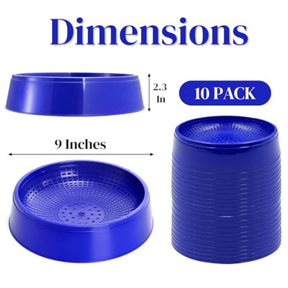 Eorbow 10 Pack Pigeon Nest Bowls, Durable Plastic Bird Breeding Basin, Breathable Egg Rest Beds for Quails Doves and Small Birds, Pet Cage Supplies