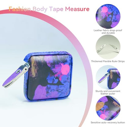Mini Retractable Soft Tape Measure for Sewing, Fabric, Body Measurements - Sunset - color: Purple sunset