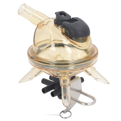 Fdit Milking Claw Transparent Cover Stainless Steel Base 380cc Milk Collector Tool for Cow Milking Machine Power Supply and Stainless Steel Material