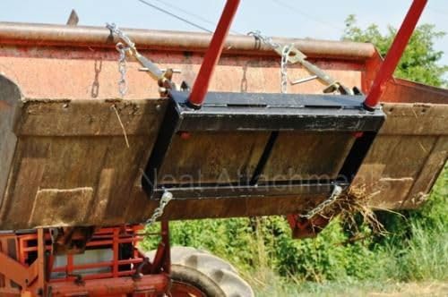 Front Loader Bucket Hay Bale Spear Attachment, w/ 2 x 49" Hay Bale Spear, Rated 3000 LB - size: 2 x 49"