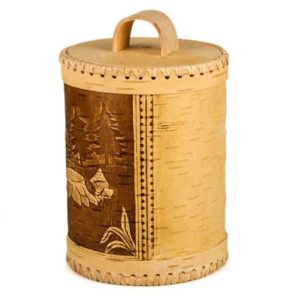 STP GOODS Birch Bark Container, Storage container, Kitchen Container Money to the House Birch Bark (Fairytale Design) - color: Fairytale Design