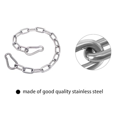 20 Inch Gate Chain Lock for Outdoor Fence, Stainless Steel Gate Link Chain Latch with Double-Ended Carabiners Chain Link Gate Latches for Pet Cages,Horse, Goat, Cow Corral Supplies