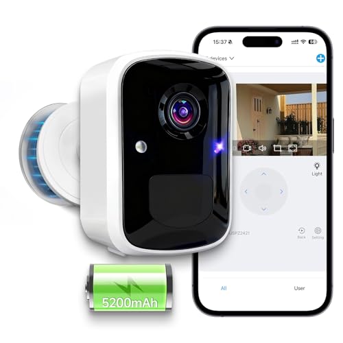 Goalake Wireless Security Camera, 3MP 2K Battery WiFi Camera for Home, AI Motion Detection,Color Night Vision,2-Way Talk,Spotlight Siren, IP65,No Monthly Fee,Cloud/Up to 256G SD Storage - size: CP13WB-C