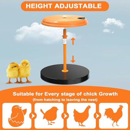 Brooder Plate | 35W Chicks Heating Brooder Plate | Height Adjustable Poultry Warmer | for Winter Poultry Duckling Quail Coop Hedgehog Reptile Farm Lab Home