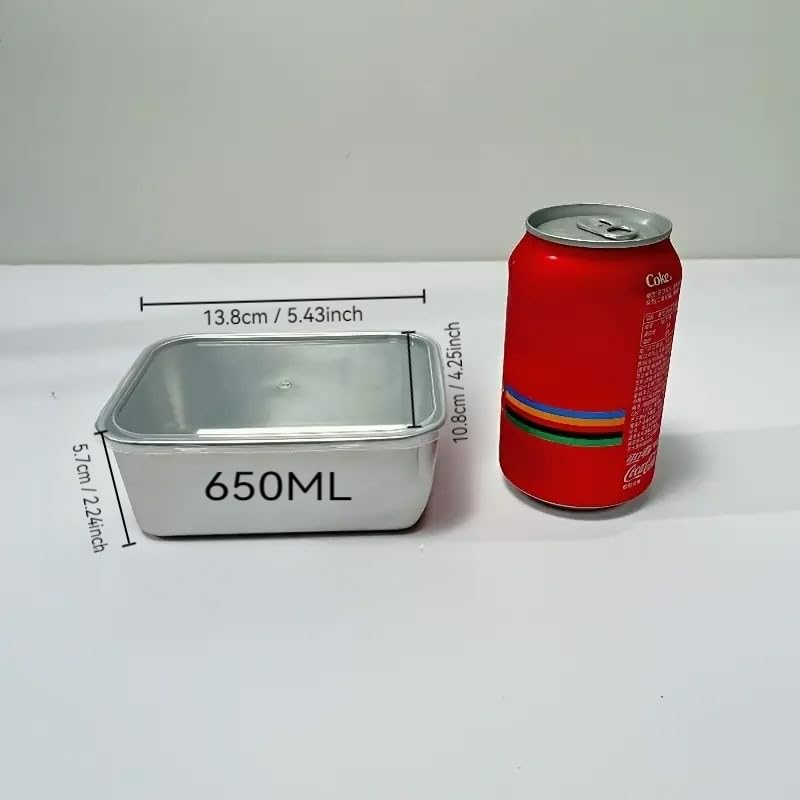 6pcs Stainless Steel Stacking Food Containers with Lids, Reusable Snack & Prep Containers for Office, sp-00018 - color: silver-01