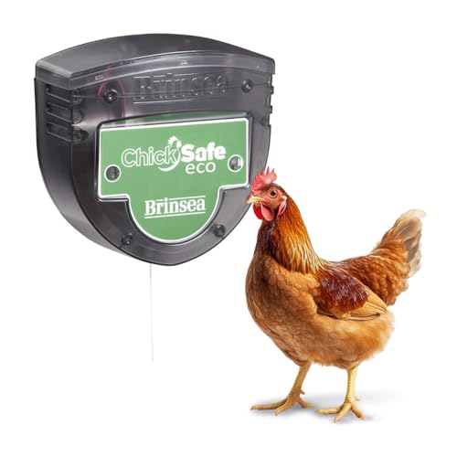 Brinsea ChickSafe Eco Automatic Chicken Coop Door Opener for Vertical Sliding or Hinged Hen House Doors with Adjustable Light Sensor, Safety Sensor - style: Light Sensor