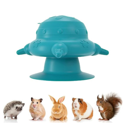 Puppy Nursing Bottles Soft Silicone Biomimetic Milk Feeders Bowl with 4 Nipples for Small Animal Kittens Ferret Guinea Pig Squirrel (Blue) - color: Blue