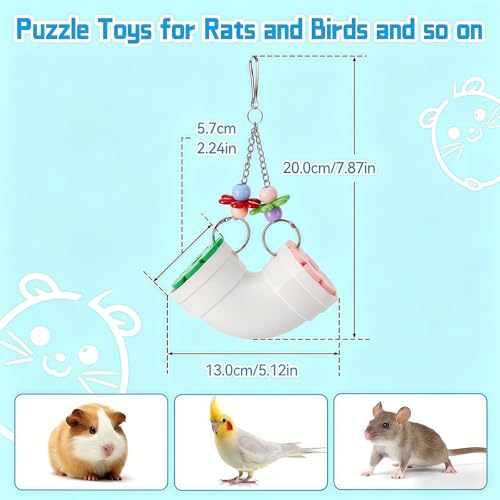 Interaction Foraging Toy for Parrots and Small Pet Stimulates Natural Behavior with Easy Hanging Design Enrichment Bird Chew