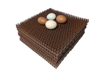 Hen's Choice™ - NestTurf Chicken Nesting Box Pad | Washable Plastic Nesting Box Liner | Chicken Bedding for Coop (12" x 12" (x6 Soft)) - size: 12" x 12" (x6 soft)