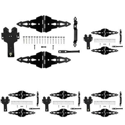 National Hardware N109-306 V8420 Deluxe Strap Hinge Gate Kit in Black (Pack of 5) - size: (Pack of 5)