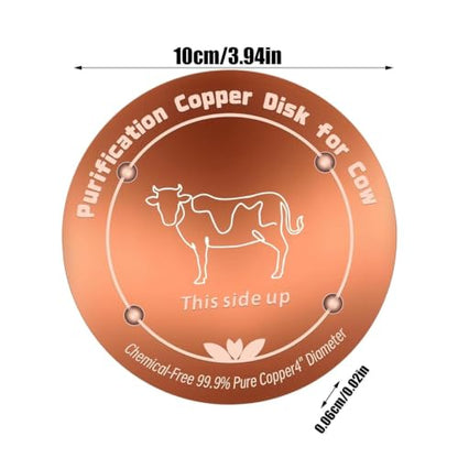 Copper Waterer Cleaning Disc, All Season Livestock Water Purifier Tray Keeps Water Clean for Poultry, Dogs & Cattle - size: ox