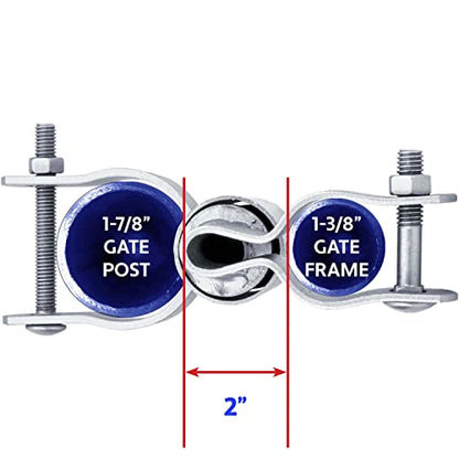 Chain Link Gate Spring Closer for 2-3/8" OD Gate Post and 1-3/8" OD Gate Frame - Self Closing - CASE Qty 12 - size: 1-3/8" X 2-3/8" - Case(12 Pack)