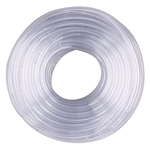 Clear Vinyl PVC Tubing 1/4" ID X 3/8" OD Plastic Flexible Food Grade Hose 50 Feet - size: 1/4" 3/8", style: 50 Feet