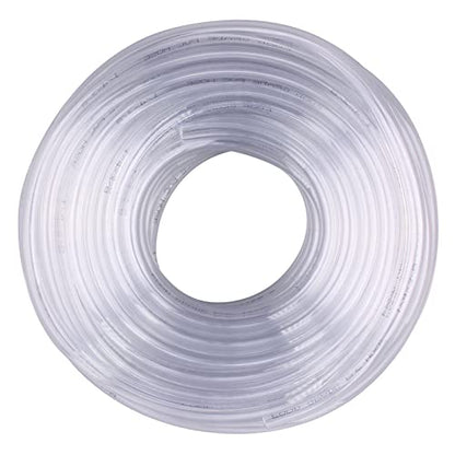 Clear Vinyl PVC Tubing 1/4" ID X 3/8" OD Plastic Flexible Food Grade Hose 50 Feet - size: 1/4" 3/8", style: 50 Feet