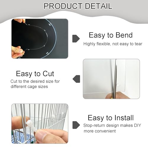 Pet Cage Liner Protection, Rabbit Cage Plastic Panels, 18 PCS Cage Urine Guard for Rabbit, Guinea Pig, Hamster, Hedgehog, Chinchilla, Ferret, Bunny - Transparent, 11.8"x7.9" - size: 18PCS,11.8"x7.9"