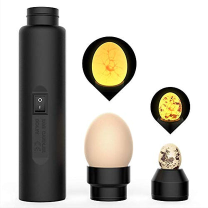 Gavigain LED Egg Candler Light Tester, Egg Tester Chicken Egg Monitoring Tester LED Incubator Light Candling Lamp Inspection US Plug 100-240V