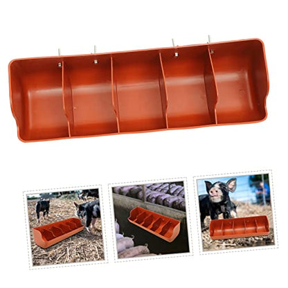 1piece Pig Feeding Trough Compartments Plastic Pig Feeder for Easy Feeding and Cleaning for Multiple Single Session