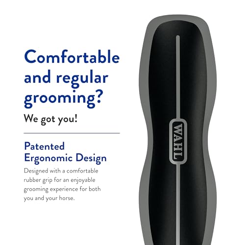 Wahl Professional Animal Equine Grooming Stiff Body Horse Brush, Black (#858705) - color: Black