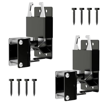 TRIPLE DEER Heavy Duty 2 Way Farm Gate Latch Lockable, Two Way Livestock Fence Gate Latches for Metal Gates, Ranches, Farms, Stables, Horse Corrals, Pet Cages (2 Pack, Include Screws and Instructions)