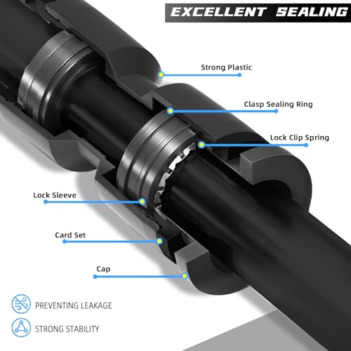 10 Pack Quick Connect 1/4" Drip Irrigation Shut Off Valve, Universal Drip Irrigation Tubing Coupling Valve, Leak Free Connector Locking Fitting for Sprinkler or Drip Irrigation System - size: 10PCS 1/4" Drip Irrigation Shut Off Valve