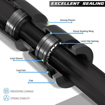 10 Pack Quick Connect 1/4" Drip Irrigation Shut Off Valve, Universal Drip Irrigation Tubing Coupling Valve, Leak Free Connector Locking Fitting for Sprinkler or Drip Irrigation System - size: 10PCS 1/4" Drip Irrigation Shut Off Valve