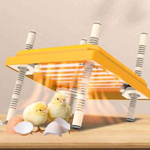 Heat Lamp for Chicks, Chick Brooder Heat Plate, Adjustable Height & Angle Chick Warmer, Energy-efficient Heating Plate for Chicks, Orange Yellow, for