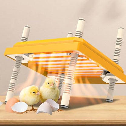 Heat Lamp for Chicks, Chick Brooder Heat Plate, Adjustable Height & Angle Chick Warmer, Energy-efficient Heating Plate for Chicks, Orange Yellow, for