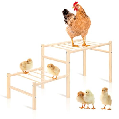 M METERXITY Chicken Perch, Wooden Chicken Roosting Bars, Training Chick Perch for Coop and Brooder, Chick Ladder for Poultry/Birds/Hens/Parrot