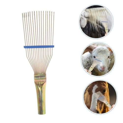 Wire Goat Wool Hair Brush Deshedding Tool for Sheep Cattle Horses Lightweight Grooming Rake for Wet Dry Use Easy to Clean Livestock Brush for Fluffy Animals