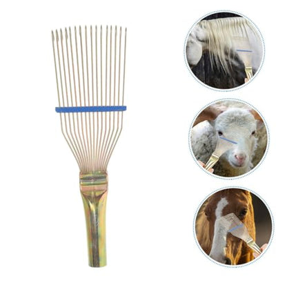 Wire Goat Wool Hair Brush Deshedding Tool for Sheep Cattle Horses Lightweight Grooming Rake for Wet Dry Use Easy to Clean Livestock Brush for Fluffy Animals