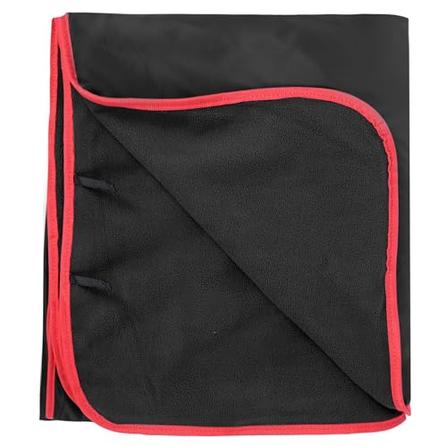 REDCAMP Large Waterproof Stadium Blanket for Cold Weather, Soft Warm Fleece Camping Blanket Windproof for Outdoor Sports, Red/Blue (Outer Black/Inner Black) - color: Outer Black/Inner Black（79''x59'')