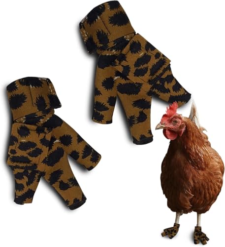 Chicken Shoes for Injured Feet – Protective Neoprene Footwear for Chicken, Open-Toe Design for Bumblefoot Relief, Made in USA (Chicken Shoes, Leopard, Medium Chickens) - color: Leopard