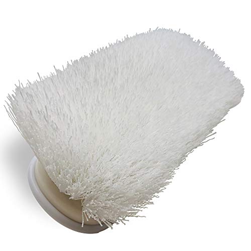 Stiff Boat Deck Brush, Heavy-Duty Marine Brush Head, 8" Firm Bristle with Bumper, 3/4" Thread Handle, for RV, Truck, and Auto Cleaning