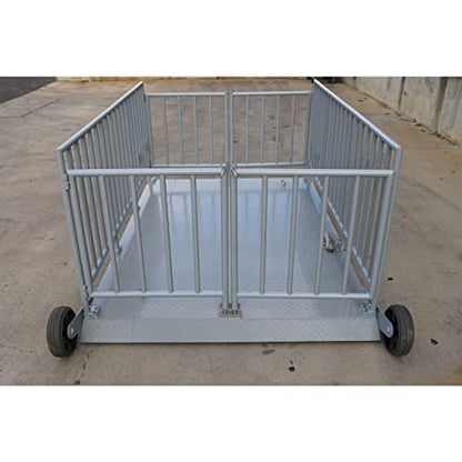 Liberty LS-930 (60” x 84”) Portable Livestock Scale – 5,000 lb x 1 lb Capacity Cage System – Heavy Duty Animal Scale with Indicator, Casters & Ramps for Cattle, Sheep or Goat Weighing - size: 84.0"L x 60.0"W x 40.0"H, style: 5000 lb x 1 lb