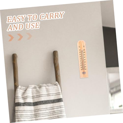 BESPORTBLE 2pcs Wooden Thermometer for Accurate Measurement and Livestock Farming Design for Indoor and Outdoor Use