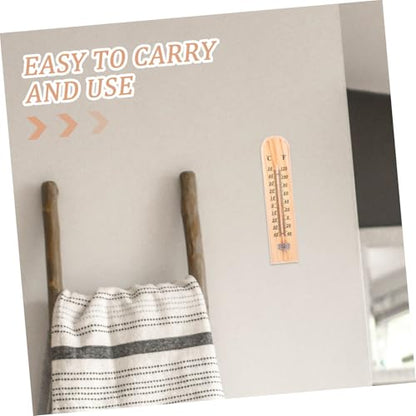 BESPORTBLE 2pcs Wooden Thermometer for Accurate Measurement and Livestock Farming Design for Indoor and Outdoor Use