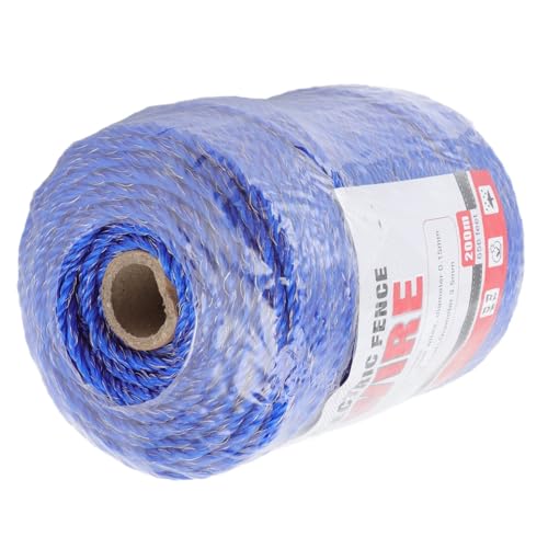 Electric Fence Wire, 6 Strand Stainless Steel 200M Poly Wire Electric Fencing Wire, Durable Polywire Electric Fence for Livestock(MLD-040F) - color: 040F