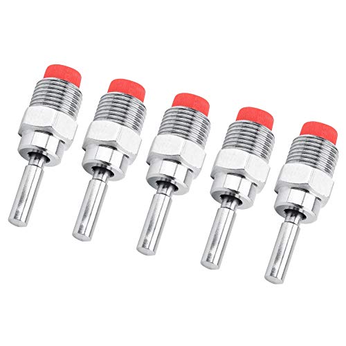 5Pcs Stainless Steel Automatic Nipple Drinker Feeder Waterer RedLong Rod for Sows Piglets